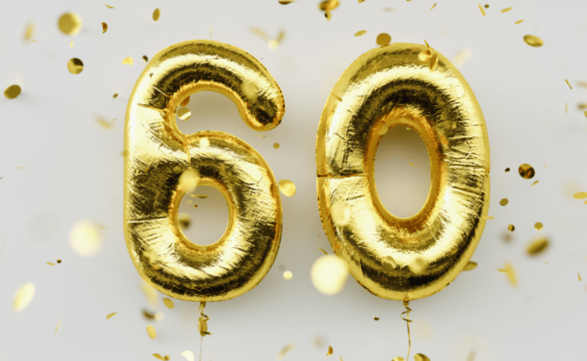 Giftota Divertente 60° compleanno in legno con biglietto di compleanno, regalo per 60° compleanno, uomo e donna, 60° compleanno, confezione regalo