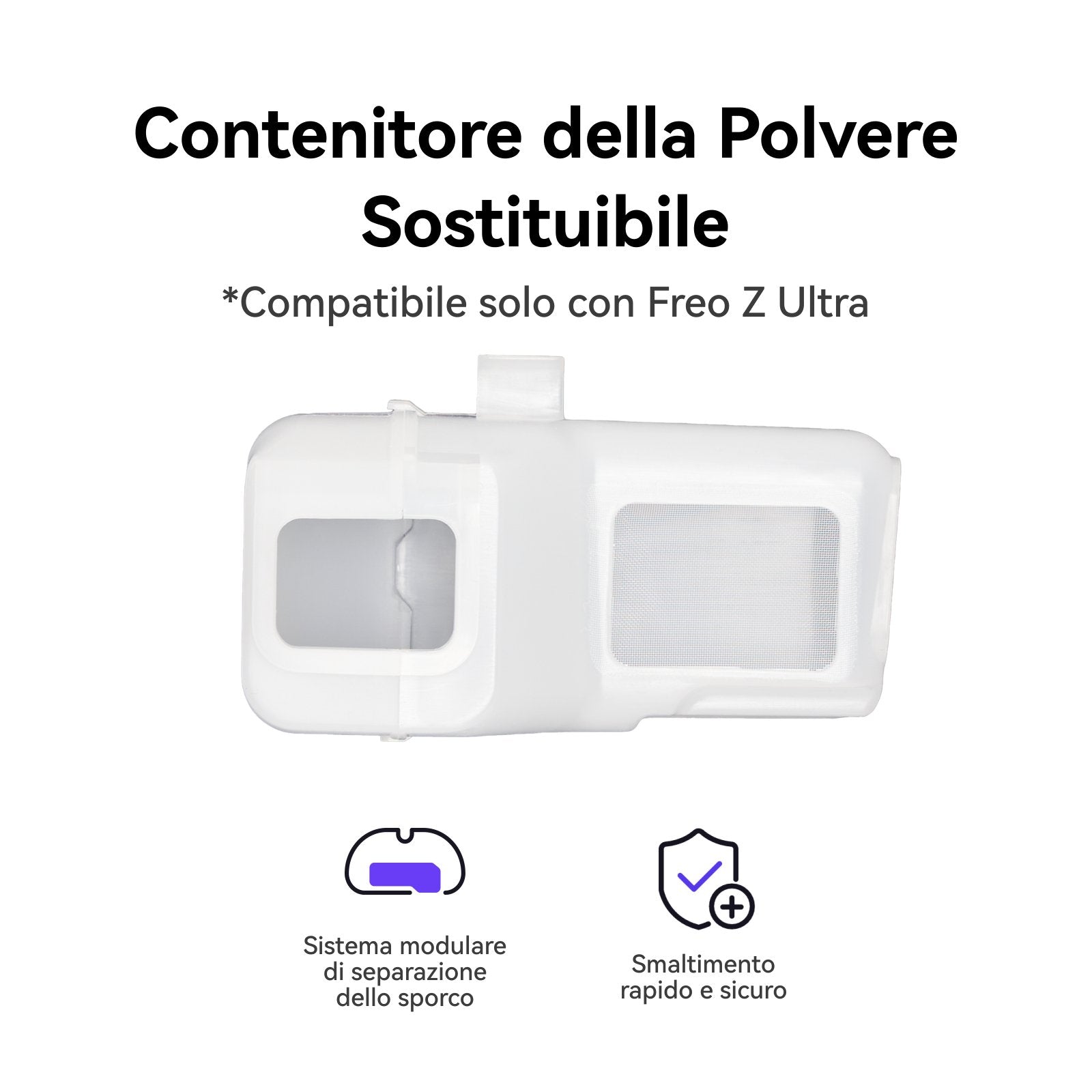 NARWAL Contenitore per la polvere da 300mL Compatibile con Narwal Freo Z Ultra 1