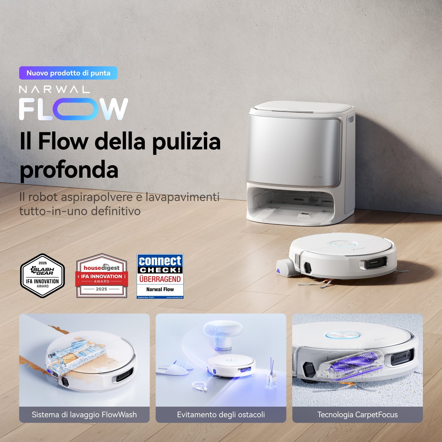 NARWAL Flow Robot Aspirapolvere e Lavapavimenti 3