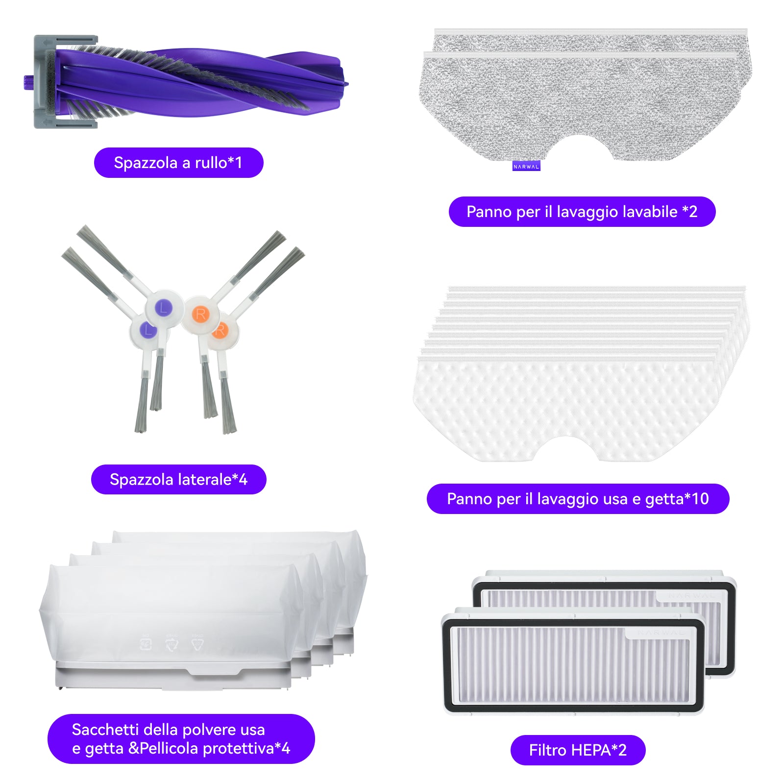 NARWAL Pacchetto Accessori per Freo X Plus