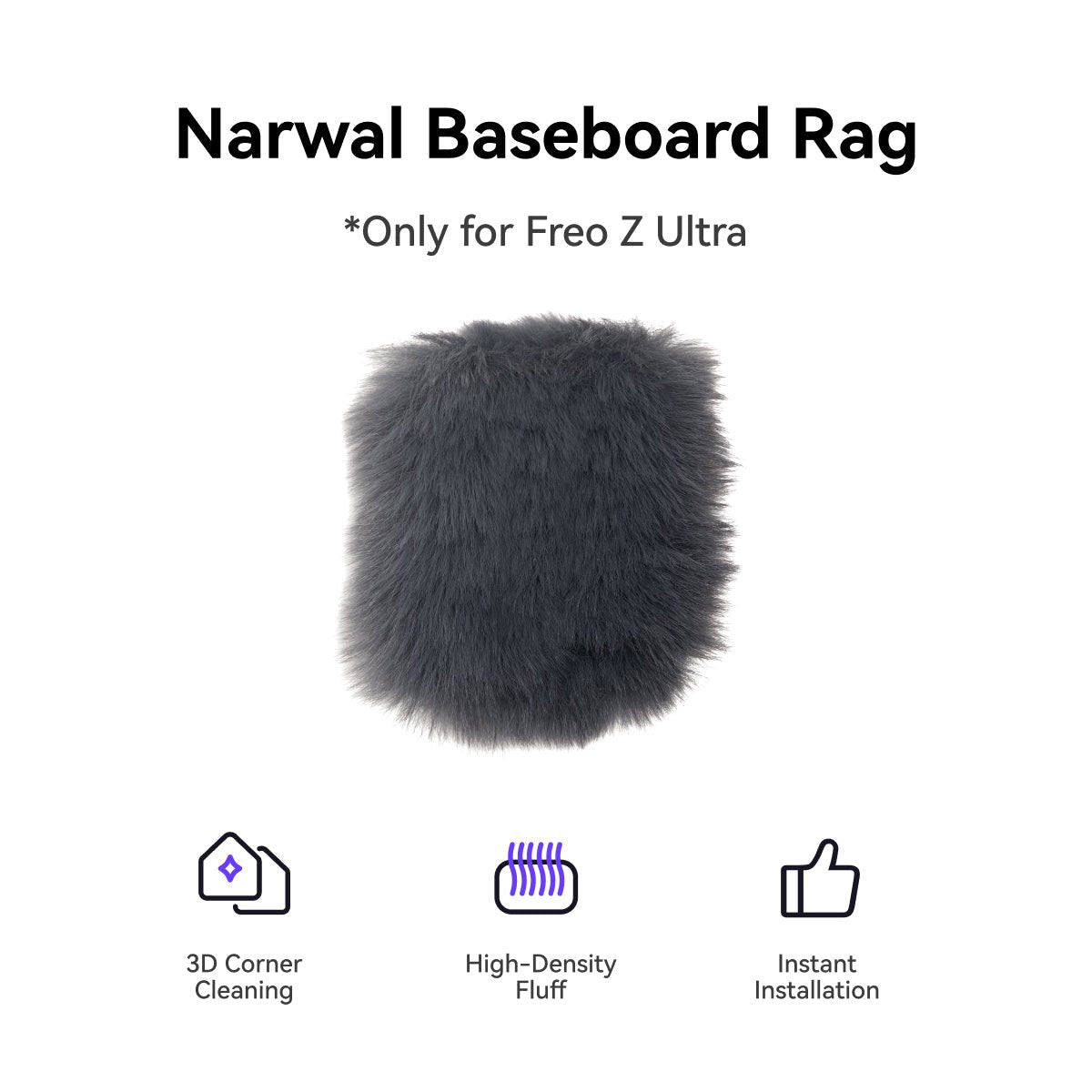 NARWAL Accessori Originali - Modulo di pulizia del battiscopa 3D, Compatibile con Narwal Freo Z Ultra