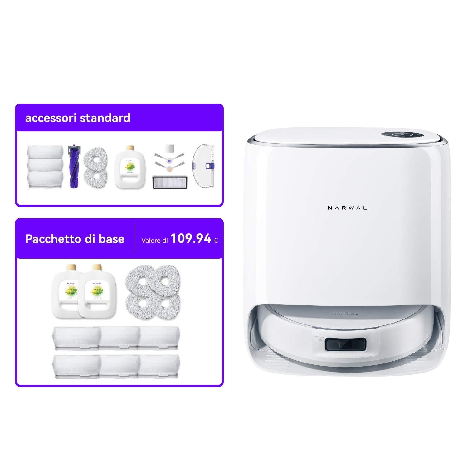 NARWAL Freo X Ultra Robot Aspirapolvere e Lavapavimenti con Stazione All - in - one 3