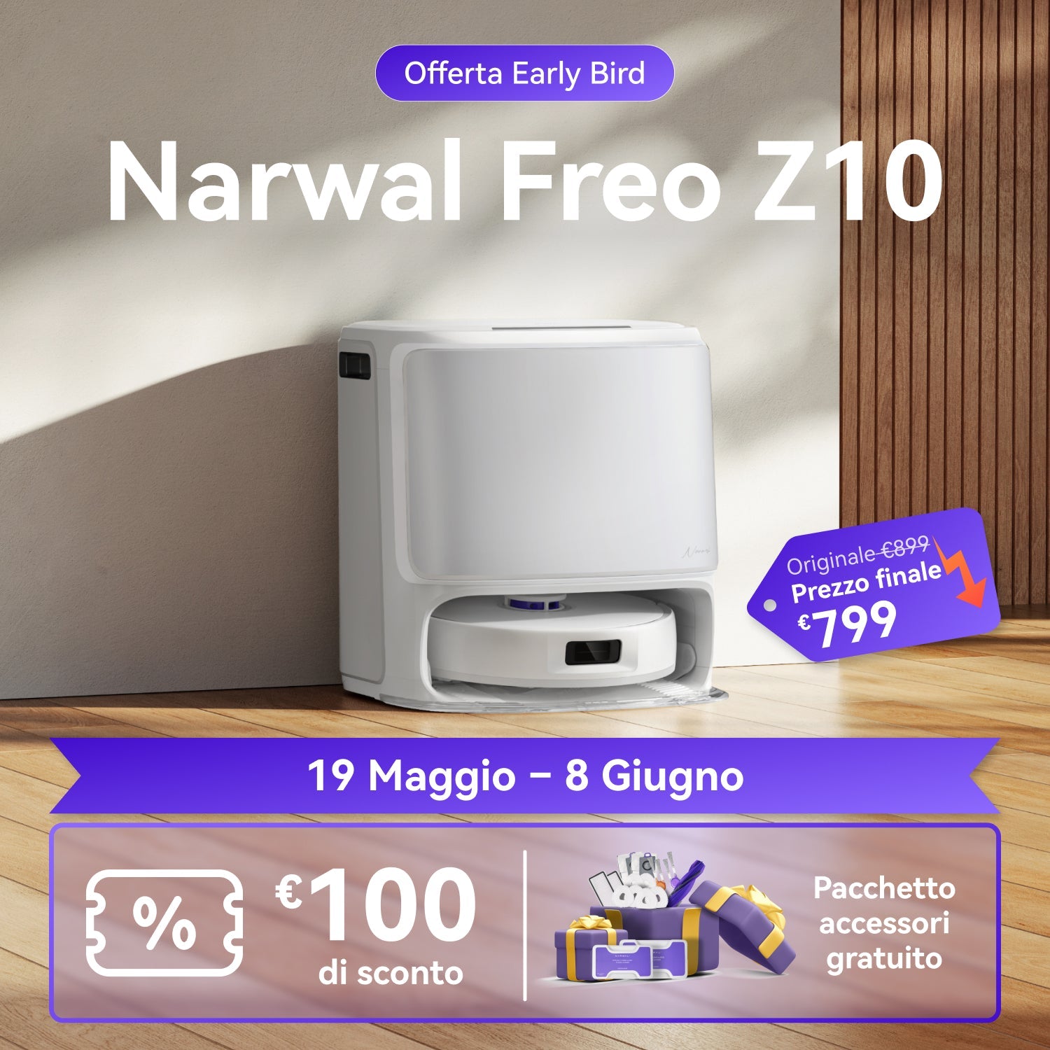 NARWAL Freo Z10 Robot Aspirapolvere e Lavapavimenti 1