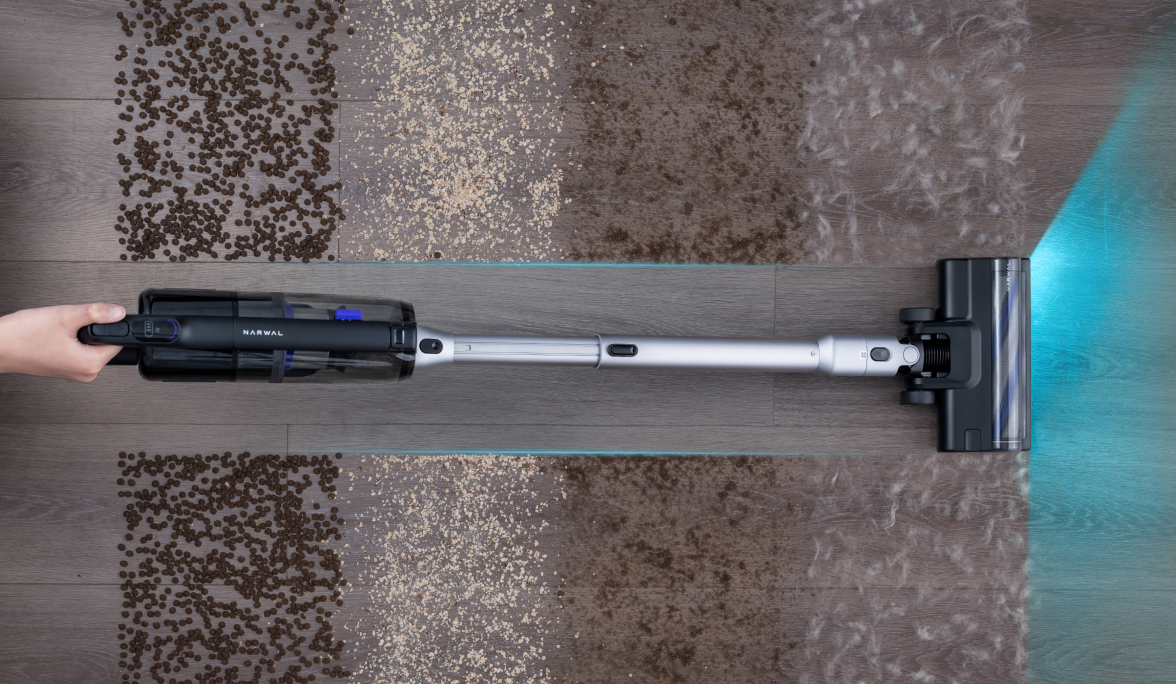 Narwal V50 Cube cleaning with three suction modes